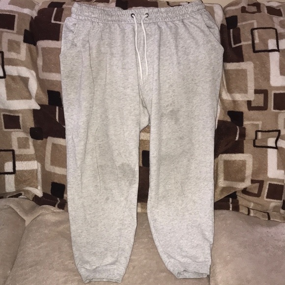 Old Navy light heathered grey sweatpants Medium damaged - Picture 1 of 11